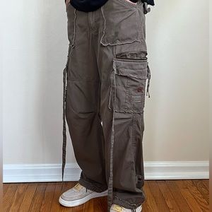 Crazy Vintage Y2K Blue Exchange Multi Pocket Cargo Pants
